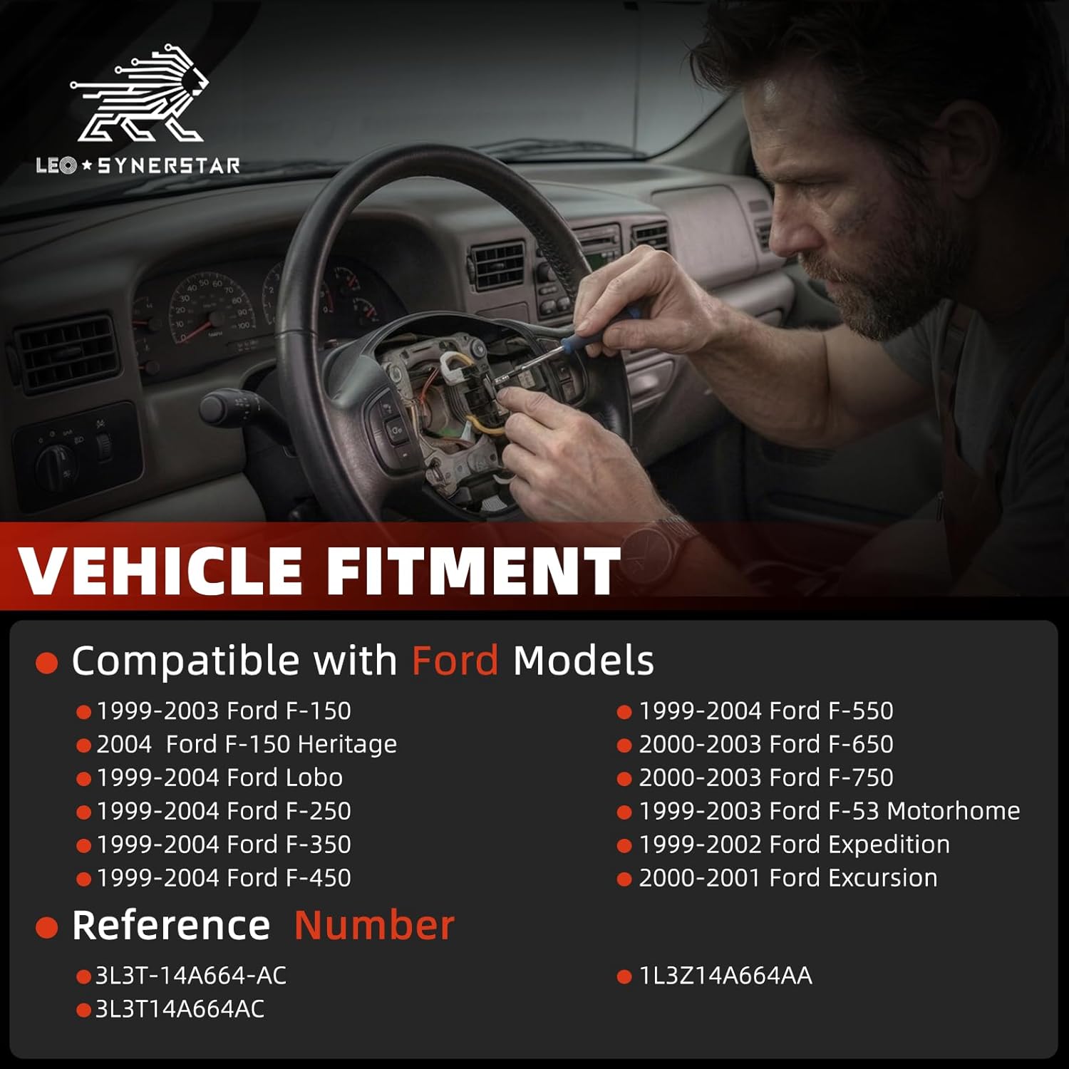 3L3T-14A664-AC 1L3Z14A664AA Compatible with 1999-2003 Ford F-150 F-250 F-350 F-450 F-550 Excursion Expedition F53